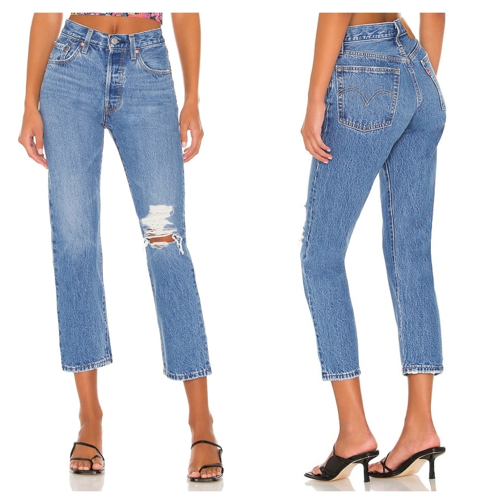 Levi's 501 Cropped Jeans Athens Slide